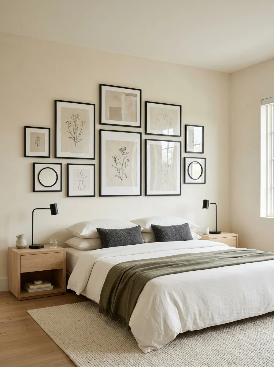 2. No Headboard Bed Ideas The Wall Can Carry: A Gallery Wall