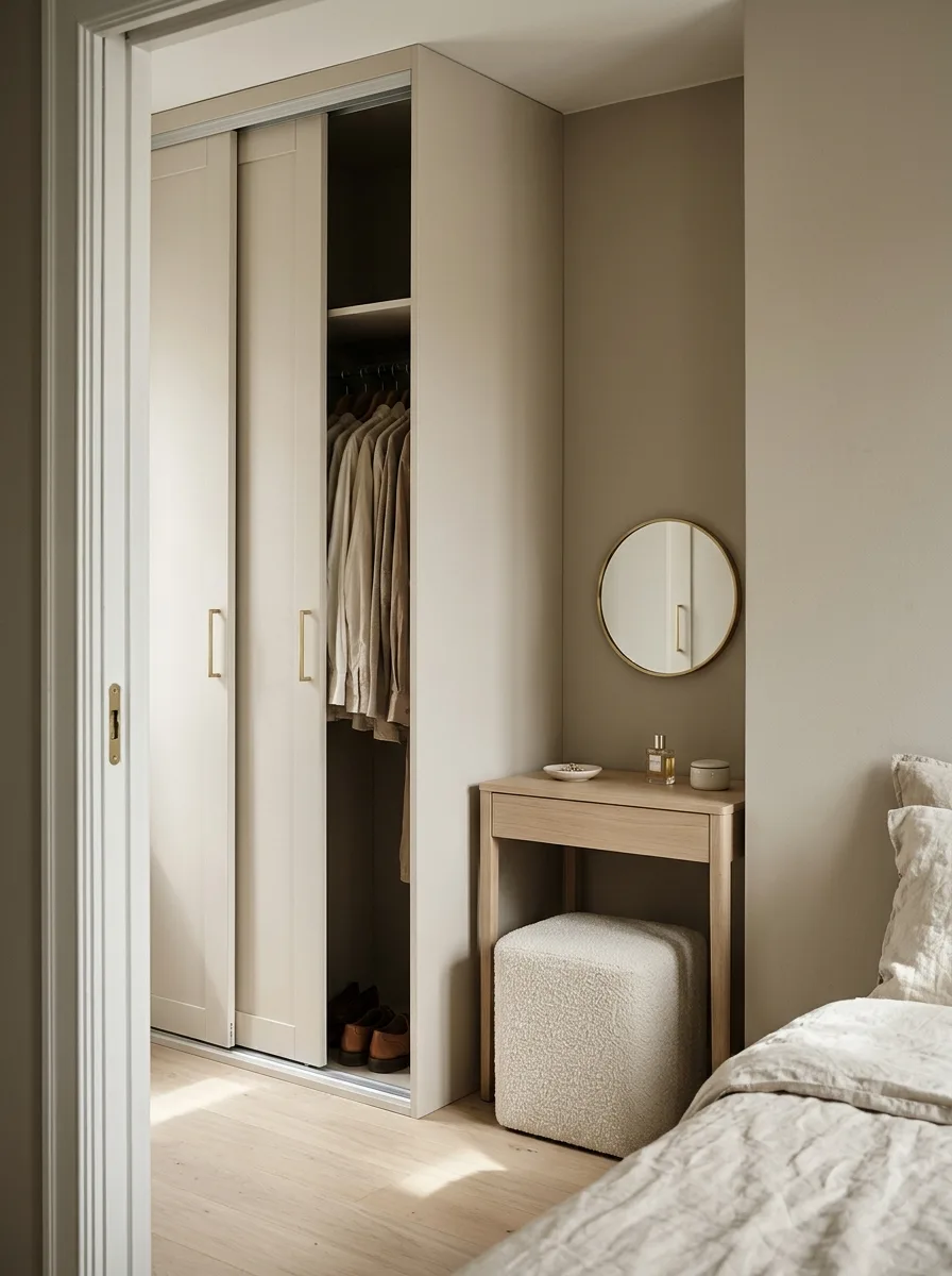 4. Tuck It Beside the Wardrobe