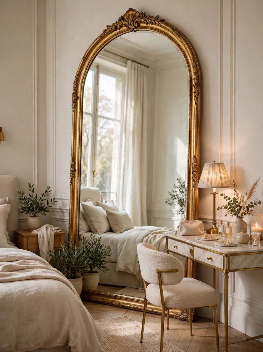 Build an Elegant Bedroom Design Around One Statement Mirror